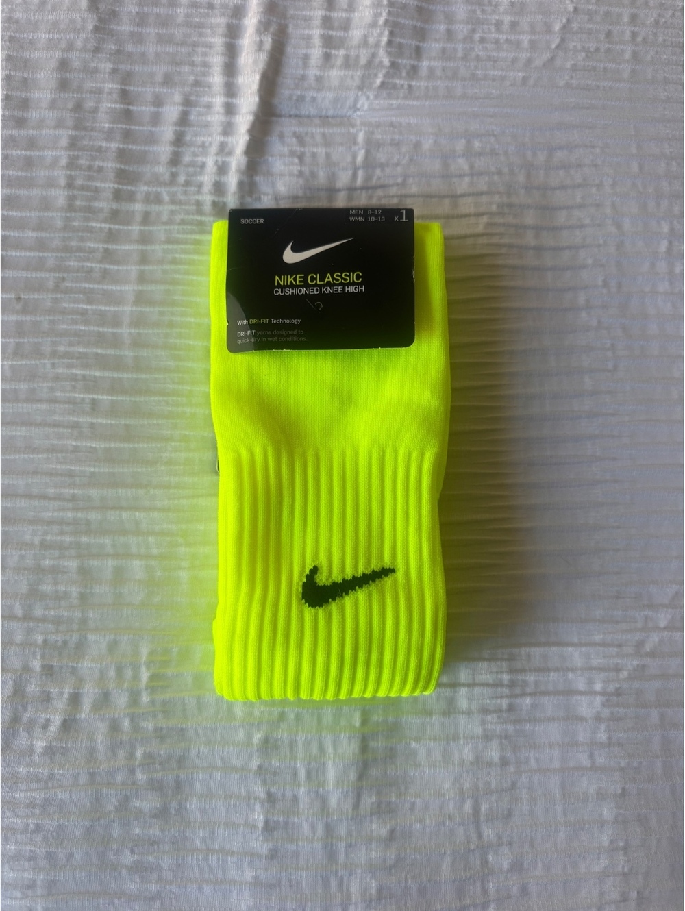 Nike Classic II Cushioned Soccer Socks, Volt/Black